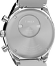 TW2Y36200 Q Timex® Cronógrafo de 40 mm con brazalete de acero inoxidable. Imagen del fondo de la caja del reloj