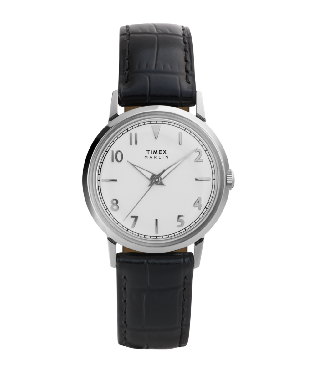 Timex Marlin Quartz 34mm Leather Strap Watch