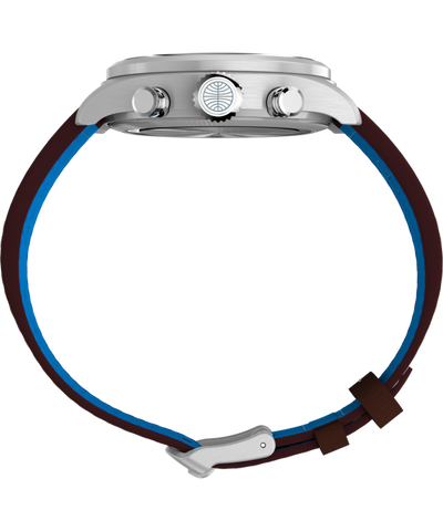 TW2Y38700 Timex x Pan Am® Waterbury Ace Chronograph 41mm Leather Strap Watch Profile Image