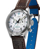 TW2Y38700 Timex x Pan Am® Waterbury Ace Chronograph 41mm Leather Strap Watch Campaign Key Silhouettes (Beauty shots) Image