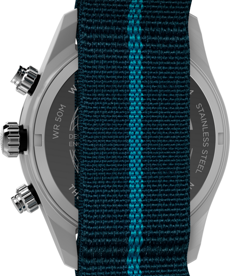 TW2Y39000 Waterbury Heritage Cronógrafo de 39 mm con correa de tela: imagen del fondo de la caja del reloj