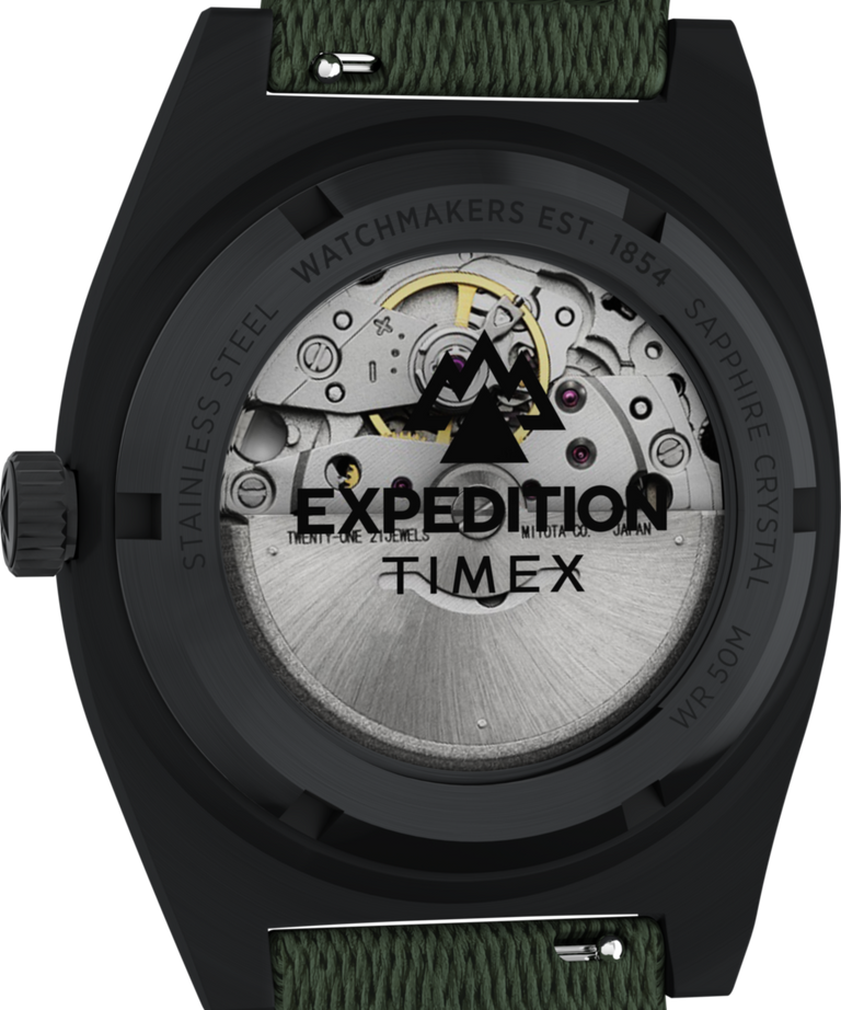 TW2Y39800 Expedition® Capstone Automatic 39mm Eco-Conscious Fabric Strap Watch Caseback Image