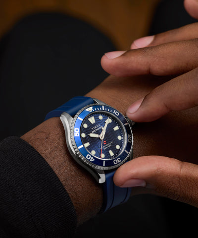 TW2Y40300 Deepwater Meridian 200 38mm HNBR Rubber Strap Watch Primary Wrist Image