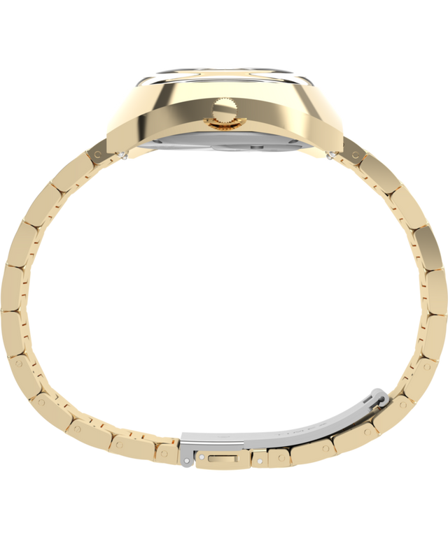 TW2Y45200 Q Timex® 1972 Time Machine Reissue, reloj de 39 mm con brazalete de acero inoxidable. Imagen de perfil