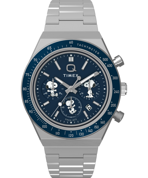 Peanuts® x Q Timex® Chronograph 40mm Stainless Steel Bracelet