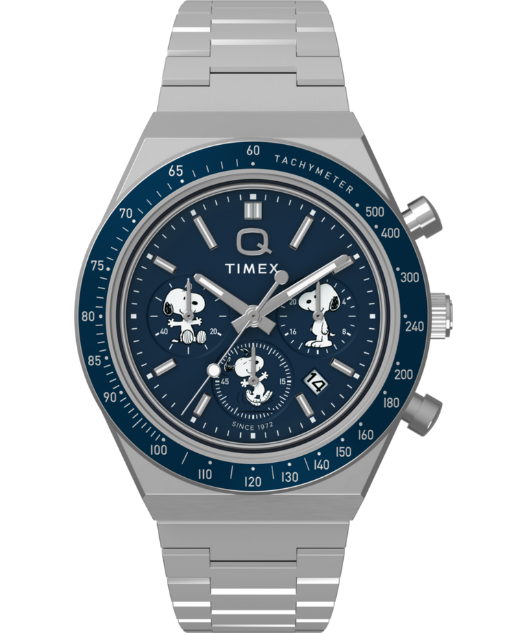 TW2Y45300 Reloj cronógrafo Peanuts® x Q Timex® de 40 mm con brazalete de acero inoxidable - Imagen principal