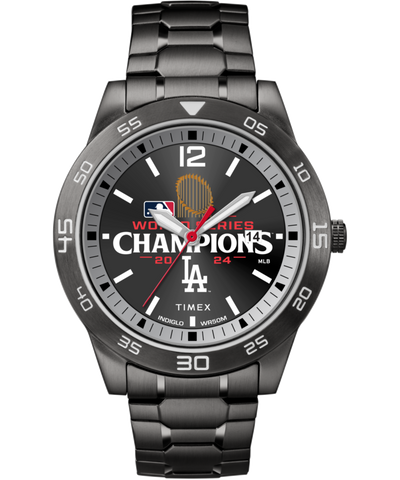 TW2Y45800 Timex Acclaim Los Angeles Dodgers 2024 World Series 42mm Stainless Steel Expansion Band Watch Primary Image