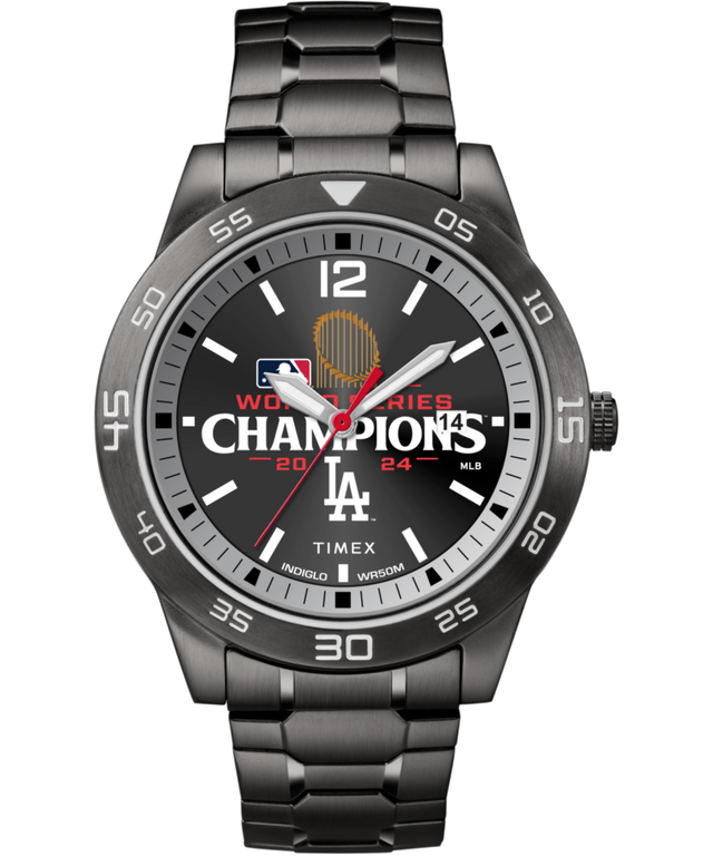 TW2Y45800 Timex Acclaim Los Angeles Dodgers 2024 World Series 42mm Stainless Steel Expansion Band Watch Primary Image