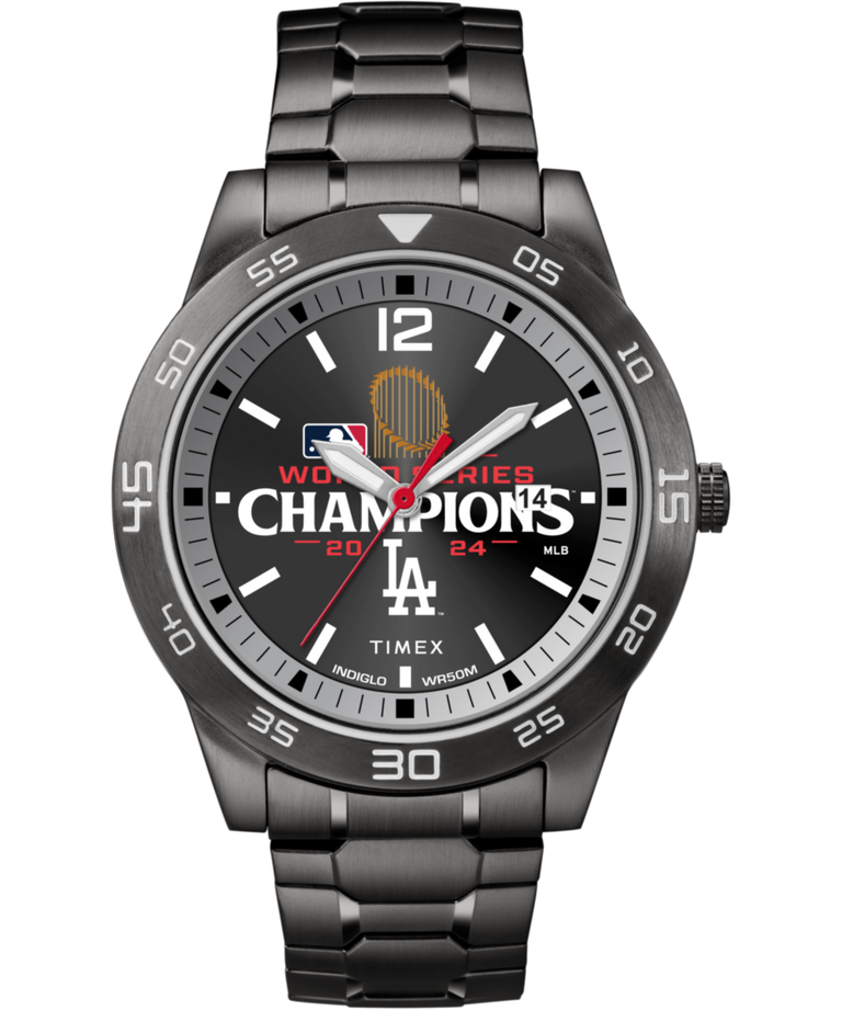 TW2Y45800 Timex Acclaim Los Angeles Dodgers 2024 World Series 42mm Stainless Steel Expansion Band Watch Primary Image