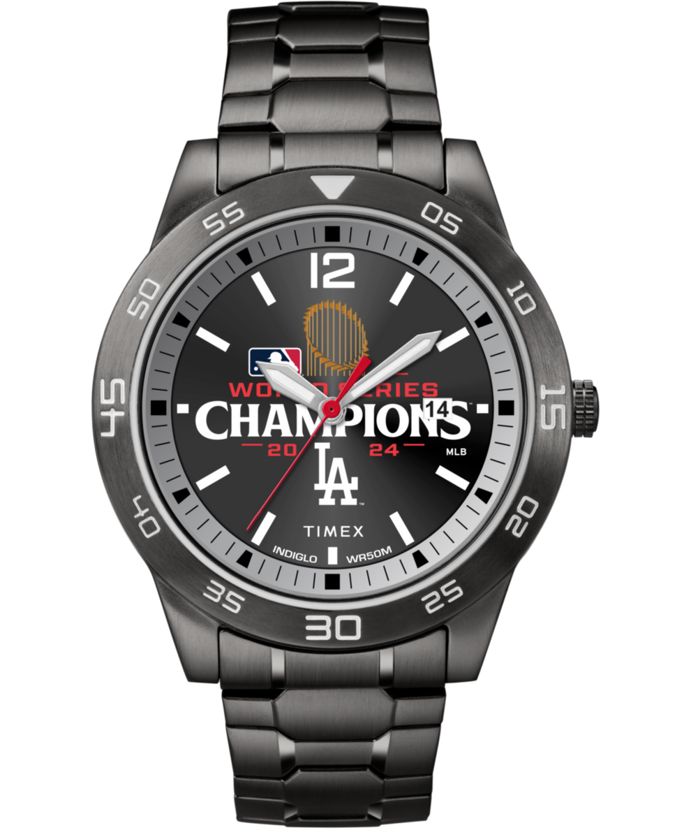 TW2Y45800 Timex Acclaim Los Angeles Dodgers World Series 42mm Stainless Steel Expansion Band Watch Primary Image