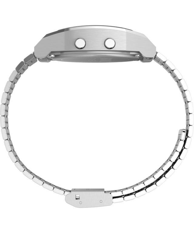 TW2Y46100 Timex x Fortnite T80, reloj de 36 mm con brazalete de acero inoxidable. Imagen de perfil
