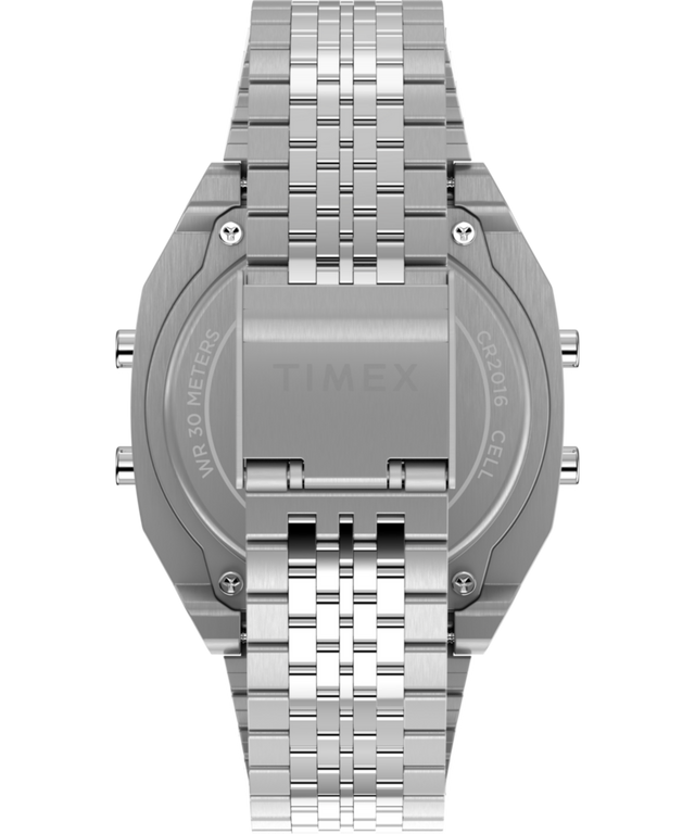 TW2Y46100 Imagen de la correa de reloj Timex x Fortnite T80 de 36 mm con brazalete de acero inoxidable