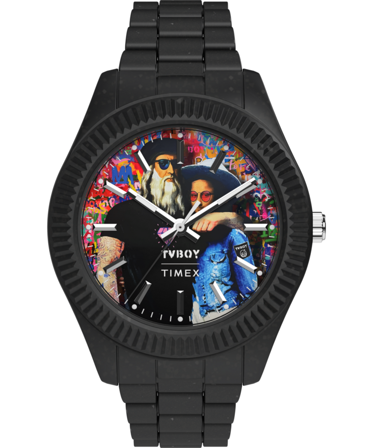Imagen principal del reloj con brazalete Timex Legacy Ocean x TVBOY de 42 mm de material #tide TW2Y46700