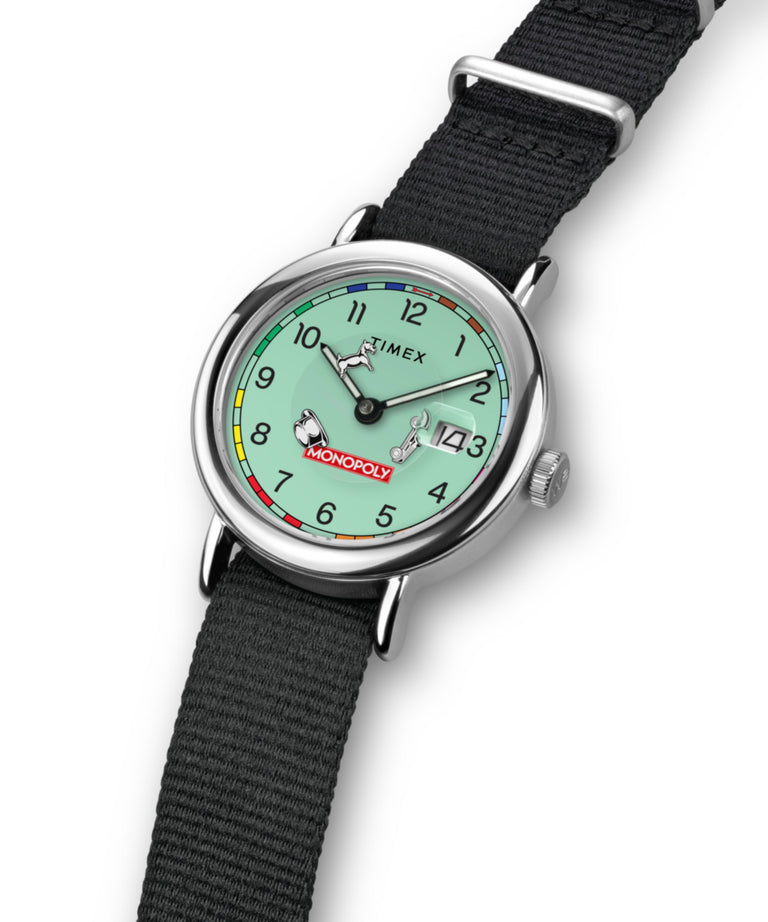 TW2Y47000 Monopoly x Timex Weekender 37mm Fabric Strap Watch Campaign Key Silhouettes (Beauty shots) Image