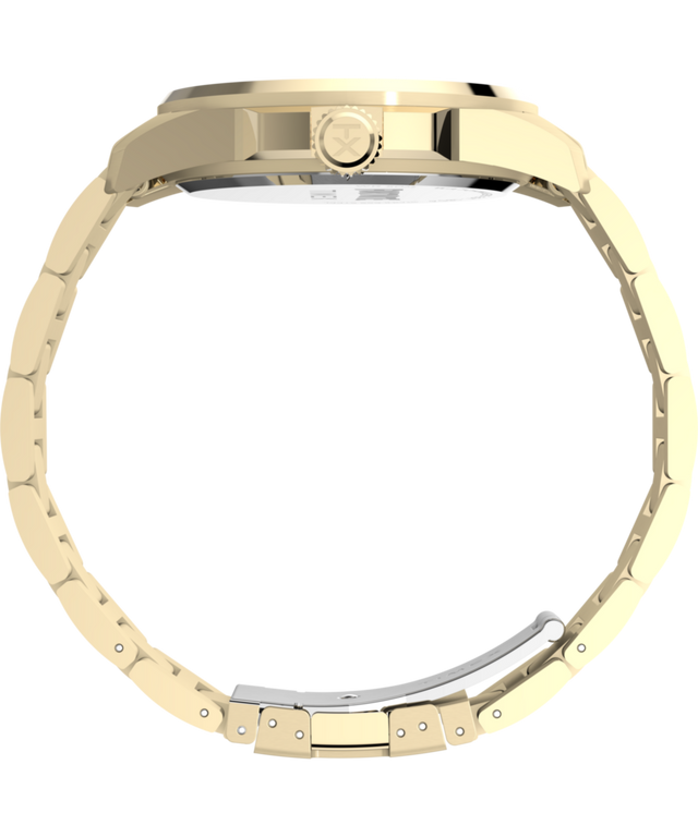 TW2Y47200 Reloj Timex x Fortnite Essex de 45 mm con brazalete de acero inoxidable. Imagen de perfil