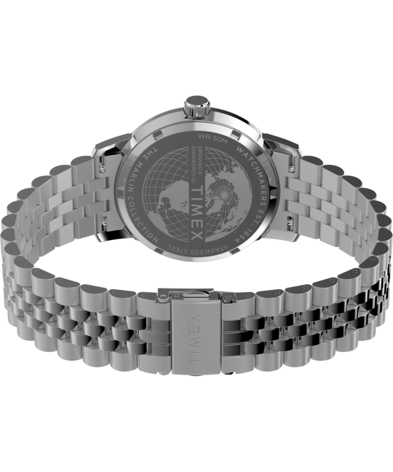 TW2Y47600 Marlin® Quartz GMT, reloj de 40 mm con brazalete de acero inoxidable; imagen del fondo de la caja con accesorio