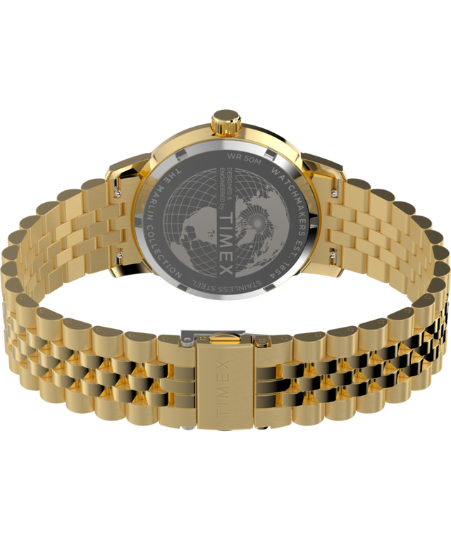 TW2Y47700 Marlin® Quartz GMT 40mm Stainless Steel Bracelet Watch Caseback with Attachment Image