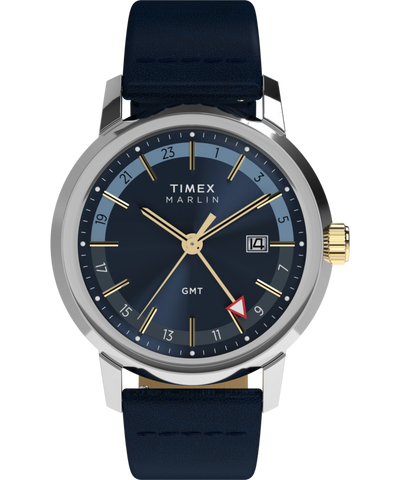 TW2Y47900 Marlin® Quartz GMT 40mm Leather Strap Watch Primary Image