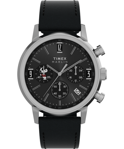 Peanuts® x Timex Marlin® Chronograph Joe Cool 40mm Leather Strap