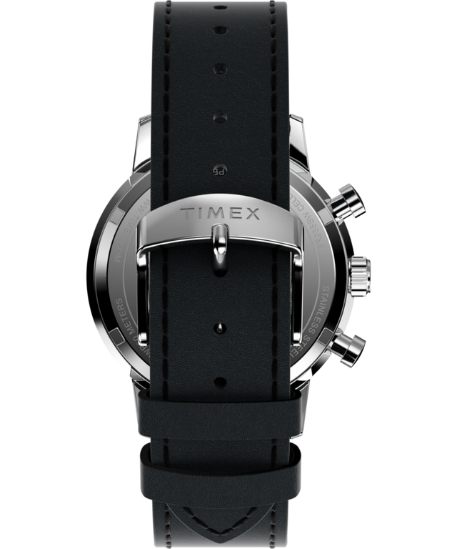 TW2Y48500 Peanuts® x Timex Marlin® Cronógrafo Joe Cool de 40 mm con correa de piel. Imagen de la correa del reloj