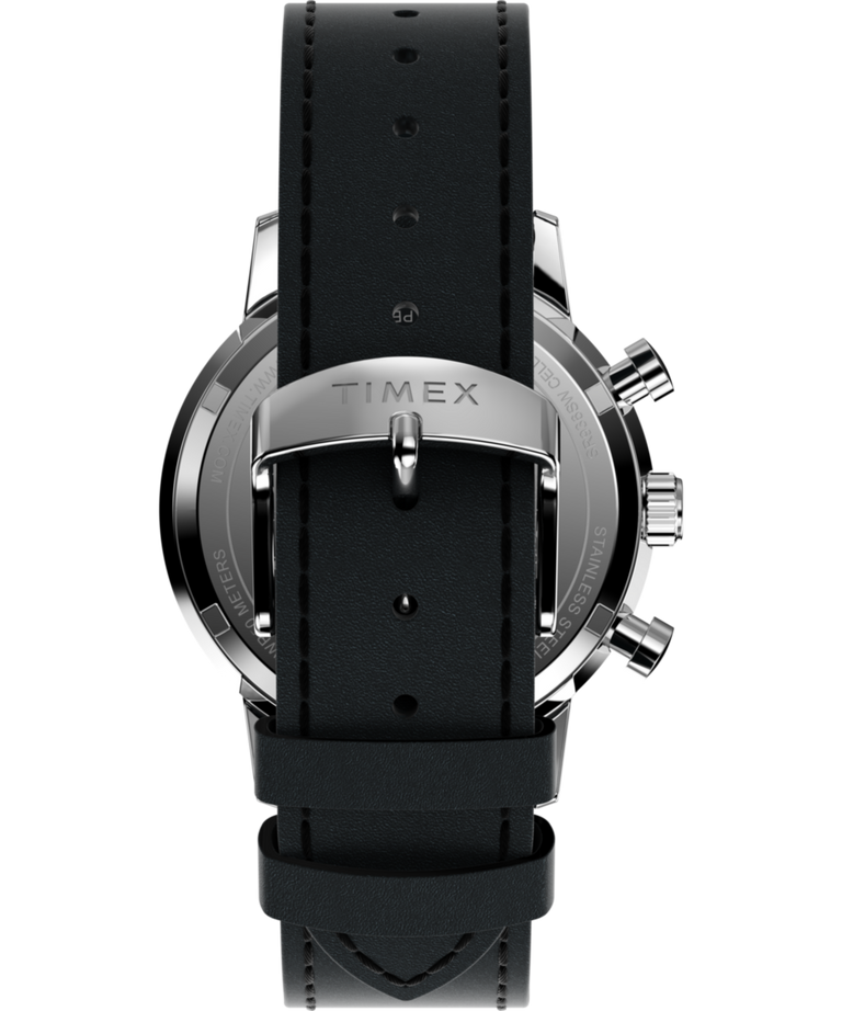 TW2Y48500 Peanuts® x Timex Marlin® Cronógrafo Joe Cool de 40 mm con correa de piel. Imagen de la correa del reloj