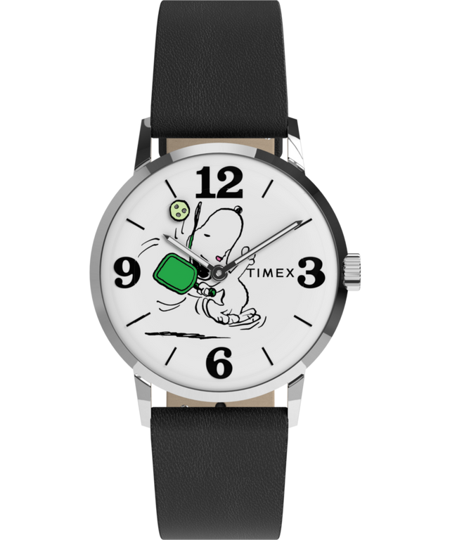 Peanuts® x Timex Marlin® Pickleball 38mm Leather Strap Watch Peanuts® x Timex Marlin® Pickleball 38mm Leather Strap Watch