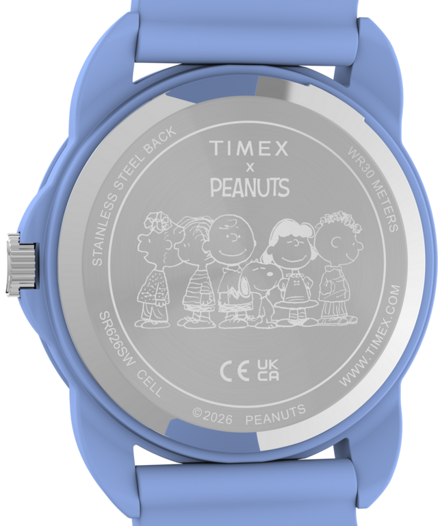 TW2Y51100 Peanuts® x Timex Youth Spring 30mm Silicone Strap Watch Caseback Image