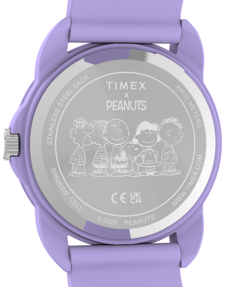 TW2Y51200 Peanuts® x Timex Youth Spring 30mm Silicone Strap Watch Caseback Image