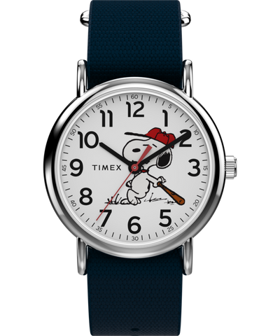 TW2Y51400 Peanuts® x Timex Weekender Baseball 38mm Fabric Strap Watch  Primary Image