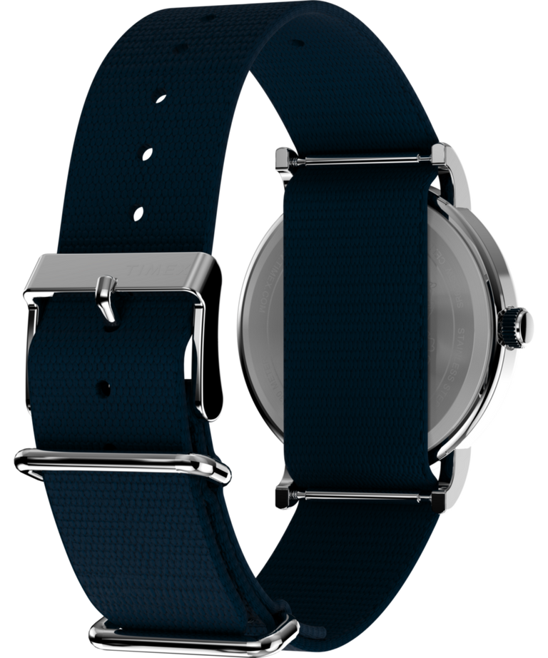 TW2Y51400 Peanuts® x Timex Weekender Baseball 38mm Fabric Strap Watch  Caseback with Attachment Image