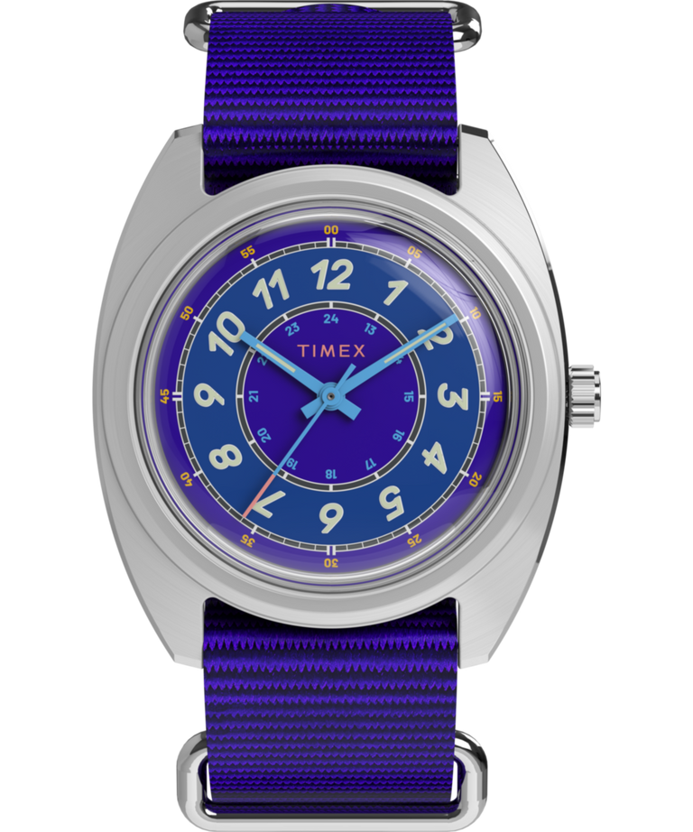 TW2Y52200 Worn & Wound x Timex Whirlpool 37mm Fabric Strap Watch Primary Image