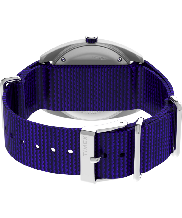 TW2Y52200 Timex x Worn & Wound Whirlpool 37mm Fabric Strap Watch Caseback with Attachment Image