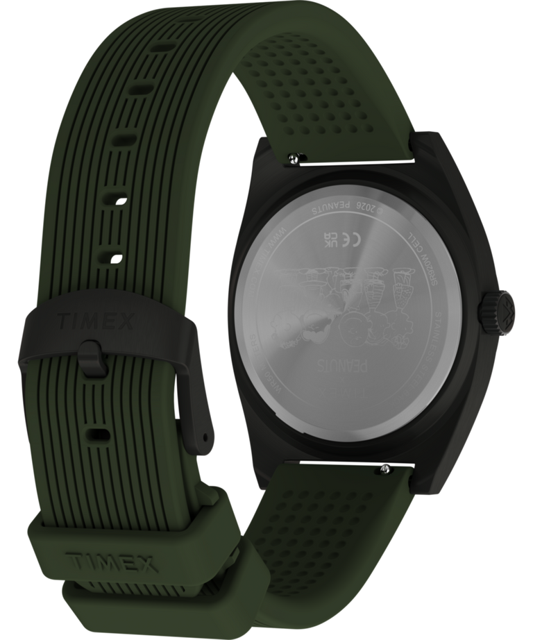 TW2Y52500 Peanuts® x Timex Expedition Snoopy Road Trip 39mm Silicone Strap Watch
 Caseback with Attachment Image