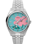 TW2Y52600 Peanuts® x Timex Legacy: reloj de Snoopy con esfera de flores, 36 mm, brazalete de acero inoxidable   Imagen principal