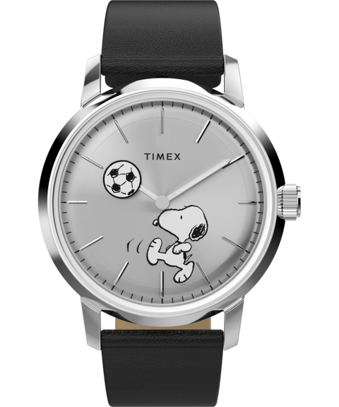 Peanuts® x Timex Marlin® Automatic Soccer 40mm Leather Strap Watch
