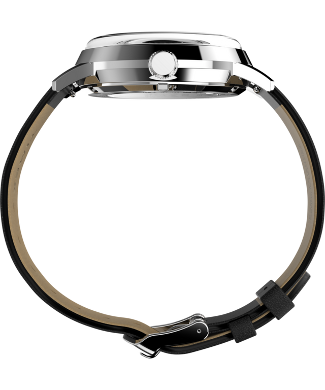 TW2Y53800 Peanuts® x Timex Marlin® Automatic Soccer, reloj de 40 mm con correa de piel. Imagen de perfil