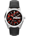 TW2Y55700 Q Timex Red Vega 1978 Reissue 38mm Leather Strap Watch Primary Image