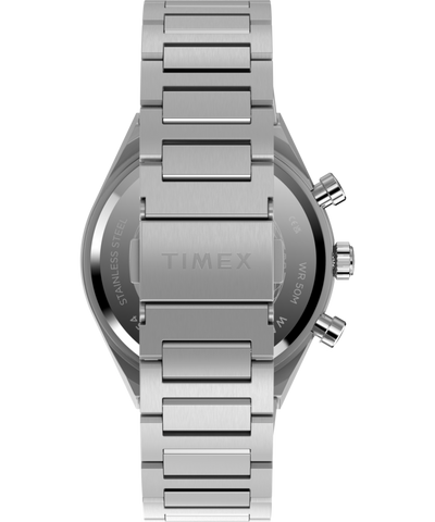 TW2Y55800 Q Timex Continental Chronograph 40mm Stainless Steel Bracelet Watch Strap Image