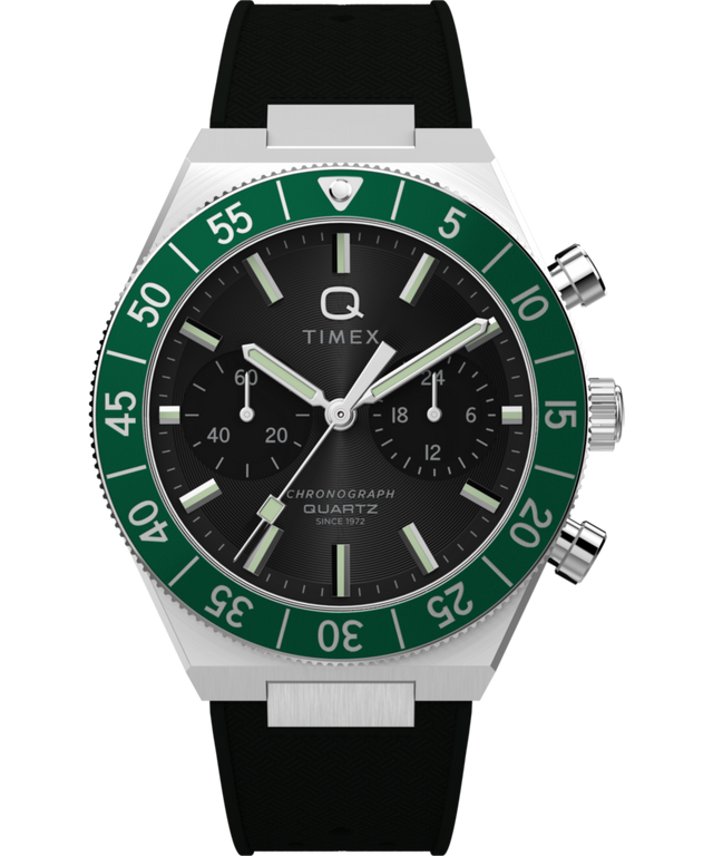 TW2Y56100 Q Reloj Timex Continental Chronograph de 40 mm con correa de caucho sintético  Imagen principal