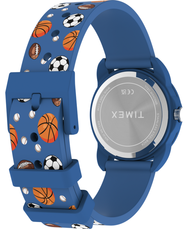 TW2Y59900 Timex Kids Time Teacher 30mm Silicone Strap Watch  Caseback with Attachment Image