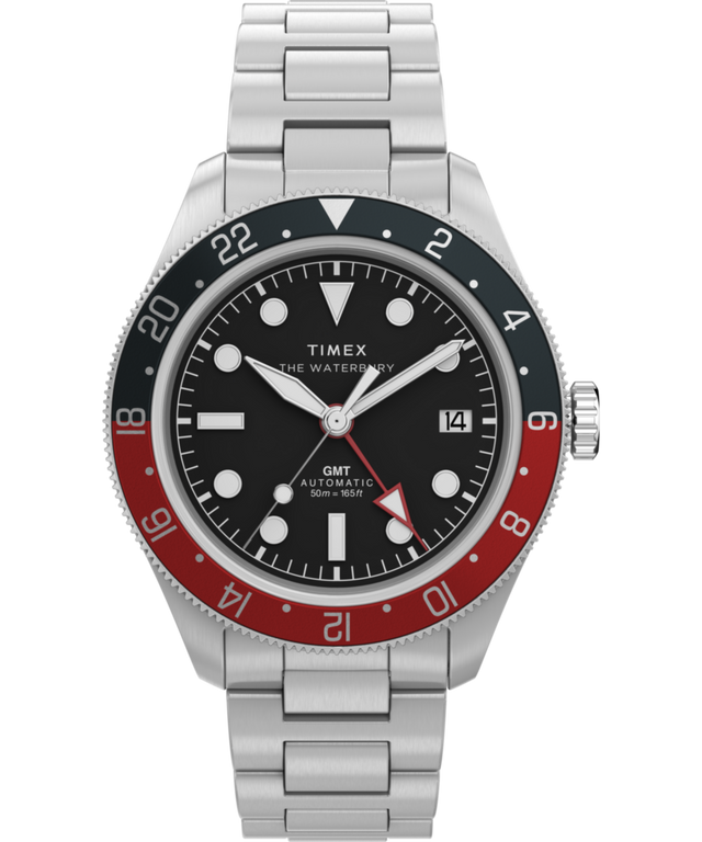 Imagen principal del reloj Waterbury Heritage Automatic GMT de 41,5 mm con brazalete de acero inoxidable TW2Y60600