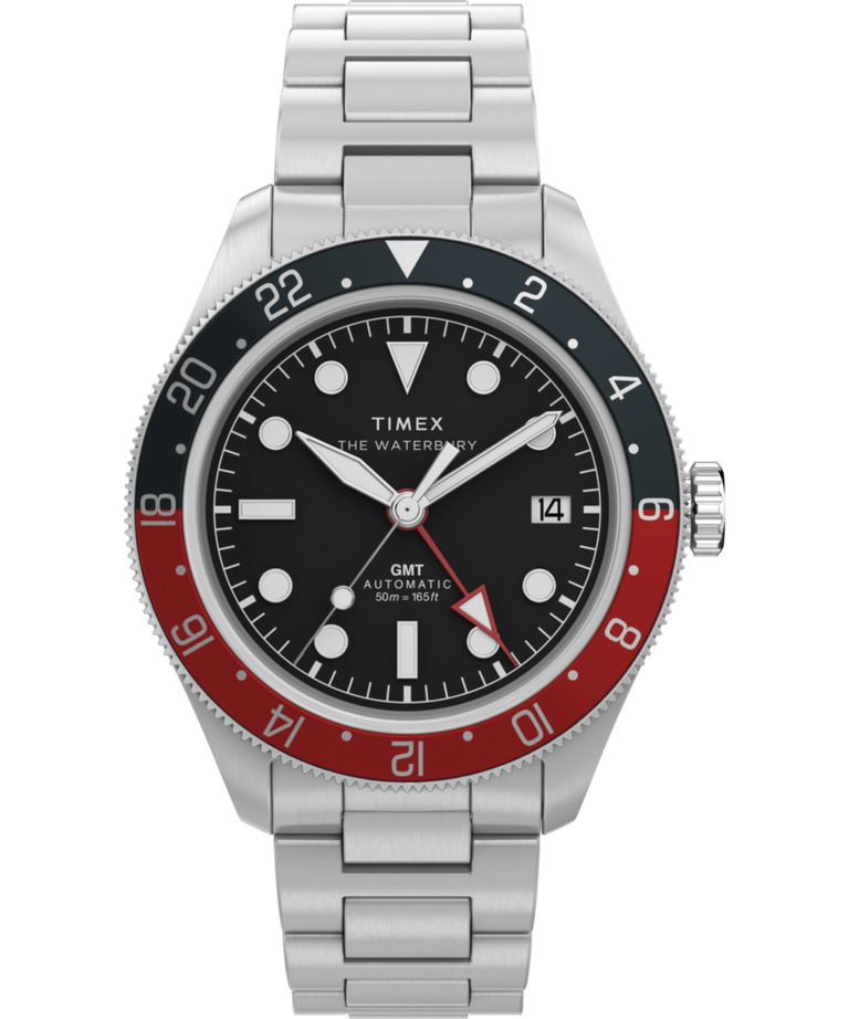 Imagen principal del reloj Waterbury Heritage Automatic GMT de 41,5 mm con brazalete de acero inoxidable TW2Y60600