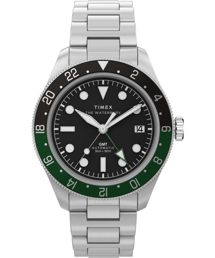 TW2Y60800 Waterbury Heritage Automático GMT, 41,5 mm, reloj con brazalete de acero inoxidable. Imagen principal