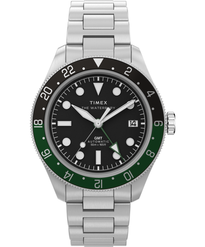 Imagen principal del reloj Waterbury Heritage Automatic GMT de 41,5 mm con brazalete de acero inoxidable TW2Y60800