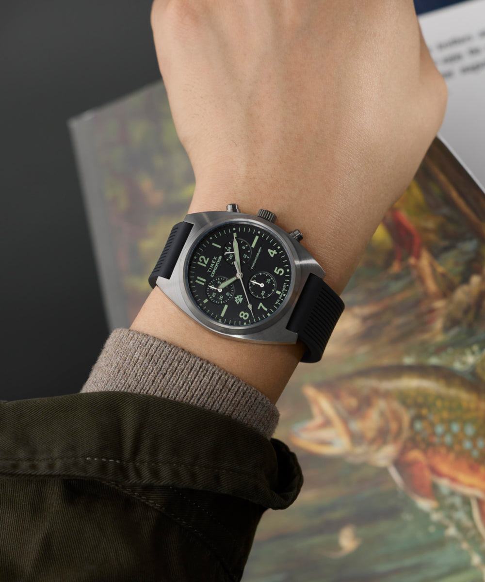 【新品• 未使用】TIMEX EXPEDITION クロノグラフ腕時計/並行輸入 Expedition® Capstone Chronograph 41mm Silicone Strap Watch