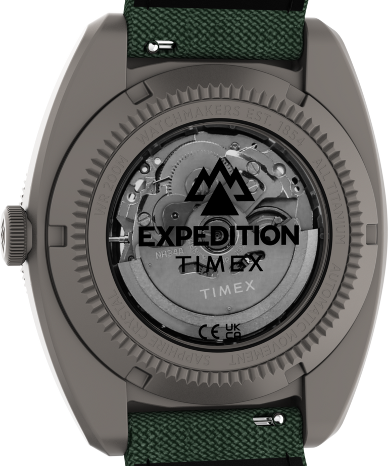 TW2Y63400 Expedition® Pioneer Titanium Automático GMT de 41 mm con correa de tela: imagen del fondo de la caja del reloj
