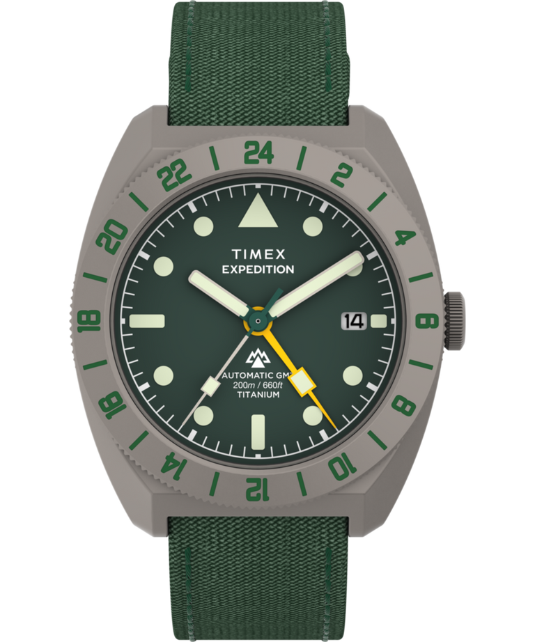 TW2Y63400 Expedition® Pioneer Titanium Automatic GMT 41mm Fabric Strap Watch Primary Image