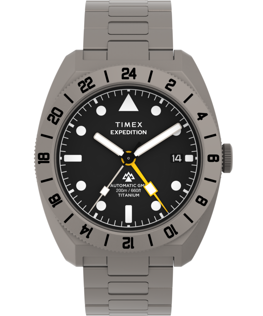 Timex Expedition Pioneer Titanium Automatic GMT 41mm Titanium Bracelet Watch