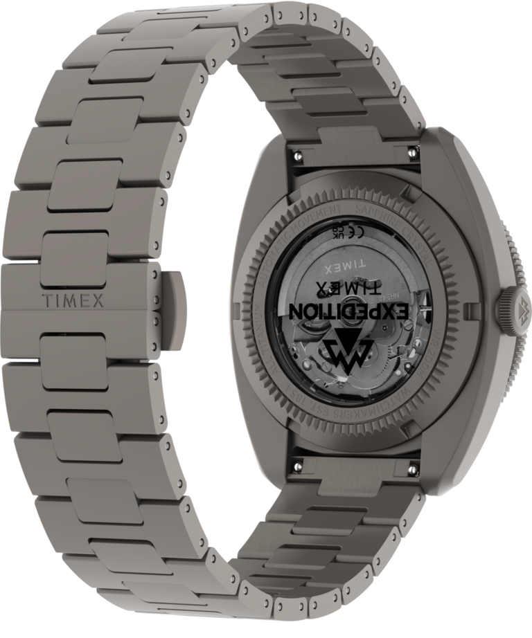 Imagen del fondo de caja con accesorio del reloj Expedition® Pioneer Titanium Automatic GMT de 41 mm con brazalete de titanio TW2Y63500