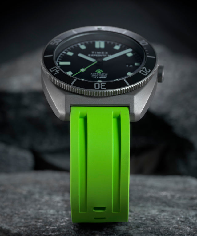 TW2Y63700 Expedition® Pioneer Titanium Automatic 41mm HNBR Synthetic Rubber Strap Watch Campaign Key Silhouettes (Beauty shots) Image